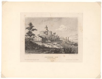 View of Jefferson City from the Missouri River by Unbekannt Unbekannt